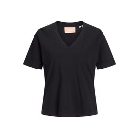 Jack & Jones Jxannie Reg Vneck SS TEE JRS Siyah Kadın T-shirt