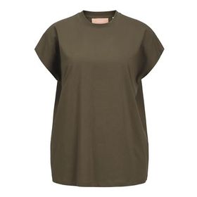Jack & Jones Jxastrid Boxy Sl Every Tee JRS Noos Üzüm Yaprağı Kadın T-shirt