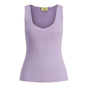 Jack & Jones Jxdevi Tight Top Knit Lila Kadın T-shirt