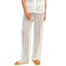 Jack & Jones Jxellie Hw Loose Pant JRS LN Vanilya Rengi Kadın Pantolon