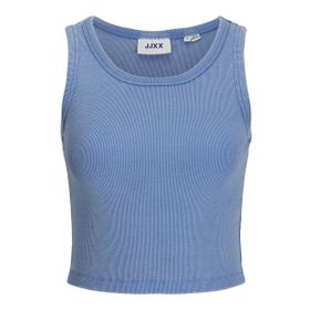 Jack & Jones Jxfallon Str Sl Wash Rib Top JRS Mavi Kadın T-shirt
