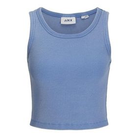 Jack & Jones Jxfallon Str Sl Wash Rib Top JRS Mavi Kadın T-shirt