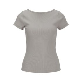 Jack & Jones Jxfinley STR Rib Top JRS Gri Kadın T-shirt