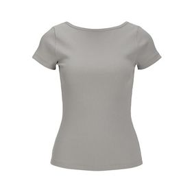 Jack & Jones Jxfinley STR Rib Top JRS Gri Kadın T-shirt