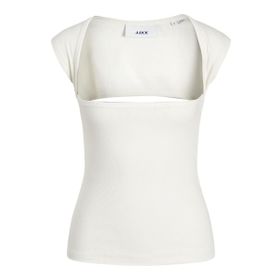 Jack & Jones Jxfinley STR Rib Top JRS Vanilya Rengi Kadın T-shirt