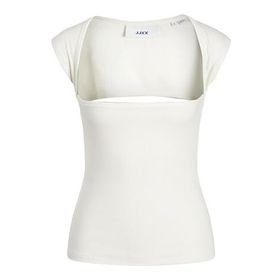 Jack & Jones Jxfinley STR Rib Top JRS Vanilya Rengi Kadın T-shirt