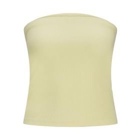 Jack & Jones Jxfiona STR SL Rib Tube Top JRS Sarı Bej Kadın T-shirt