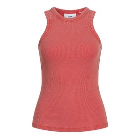 Jack & Jones Jxforest STR SL Wash RIB TOP JRS Kırmızı Kadın T-shirt