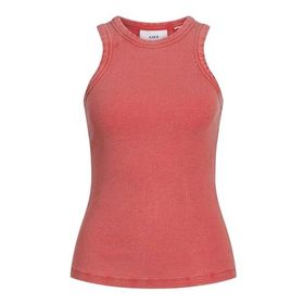 Jack & Jones Jxforest STR SL Wash RIB TOP JRS Kırmızı Kadın T-shirt