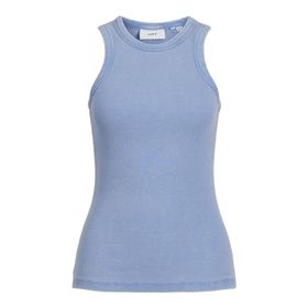 Jack & Jones Jxforest STR SL Wash RIB TOP JRS Mavi Kadın T-shirt