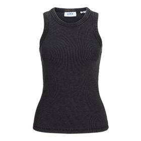 Jack & Jones Jxforest STR SL Wash RIB TOP JRS Siyah Kadın T-shirt