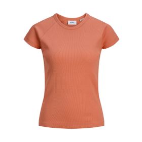 Jack & Jones Jxfriend STR SS Rib Tee JRS Noos Peach Echo Kadın T-shirt