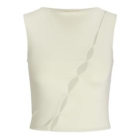 Jack & Jones Jxharper Str Sl Top JRS Kemik Rengi Kadın T-shirt