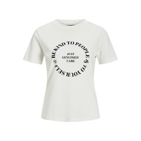 Jack & Jones Jxjulie Reg SS Tee JRS Vanilla Ice Kadın T-shirt
