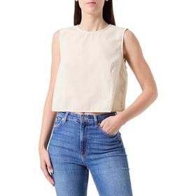 Jack & Jones jxkaia Seersucker Top WVN Kemik Rengi Kadın T-shirt