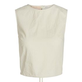 Jack & Jones jxkaia Seersucker Top WVN Kemik Rengi Kadın T-shirt