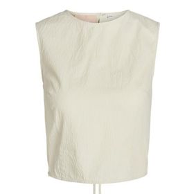Jack & Jones jxkaia Seersucker Top WVN Kemik Rengi Kadın T-shirt