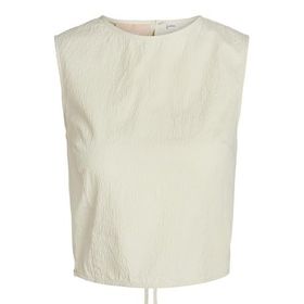 Jack & Jones jxkaia Seersucker Top WVN Kemik Rengi Kadın T-shirt