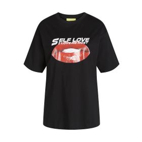 Jack & Jones Jxkora Loose SS TEE VT JRS Siyah Kadın T-shirt