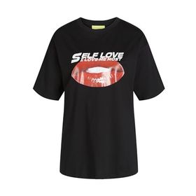 Jack & Jones Jxkora Loose SS TEE VT JRS Siyah Kadın T-shirt