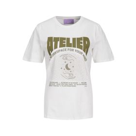 Jack & Jones Jxletitia Reg SS Tee JRS Beyaz Kadın T-shirt