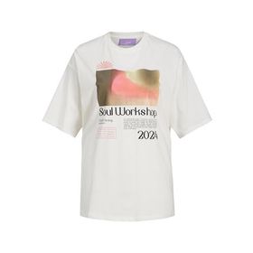 Jack & Jones Jxpaige Loose SS TEE JRS Beyaz Kadın T-shirt