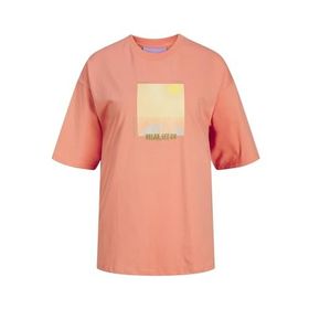 Jack & Jones Jxpaige Loose SS TEE JRS Mercan Kadın T-shirt