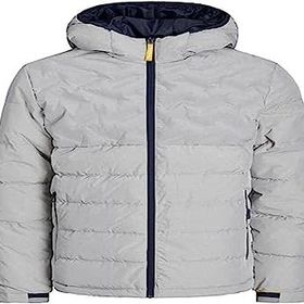 Jack & Jones Light Grey Melange Puffer Erkek Mont