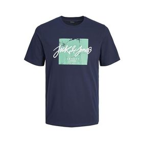 Jack & Jones Logo Lacivert Navy Blazer Yuvarlak Yaka Erkek T-shirt