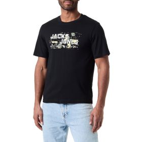 Jack & Jones Logo Siyah Yuvarlak Yaka Erkek T-shirt