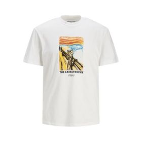 Jack & Jones Originals Joropus Tee Ss Crew Neck TG Parlak Beyaz Erkek T-shirt