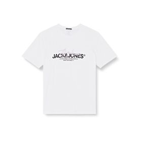 Jack & Jones Plus Joraruba Branding Tee Ss Crew Neck Pls Parlak Beyaz Erkek T-shirt