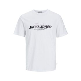 Jack & Jones Plus Joraruba Branding Tee Ss Crew Neck Pls Parlak Beyaz Erkek T-shirt