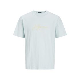 Jack & Jones Plus Joraruba Branding Tee Ss Crew Neck Pls Skylight Erkek T-shirt