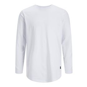 Jack & Jones Tek Renkli Beyaz Yuvarlak Yaka Erkek T-shirt