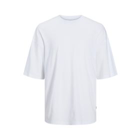 Jack & Jones Tek Renkli Beyaz Yuvarlak Yaka Erkek T-shirt