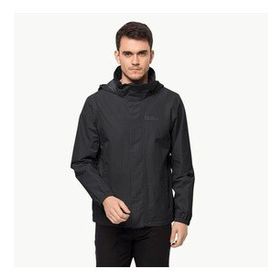 Jack Wolfskin 1111142-6000 Stormy Point 2L Siyah Outdoor Erkek Ceket