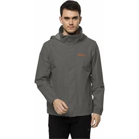 Jack Wolfskin 1111142-6185 Stormy Point 2L Gri Erkek Outdoor Ceketi