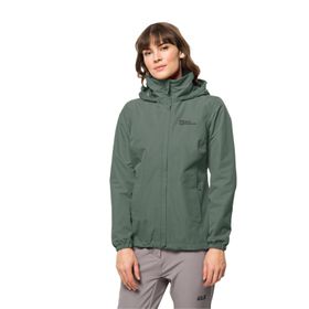 Jack Wolfskin 1111202-4311 Stormy Point 2L Yeşil Outdoor Kadın Ceket