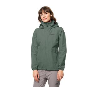 Jack Wolfskin 1111202-4311 Stormy Point 2L Yeşil Outdoor Kadın Ceket