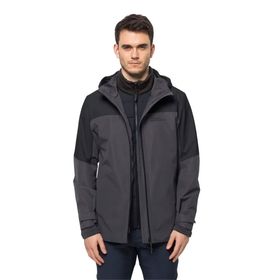 Jack Wolfskin 1115291-6000 Glaabach Gri 3in1 Erkek Outdoor Mont