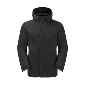 Jack Wolfskin 1115301-6000 Altenberg Siyah 3 in 1 Outdoor Erkek Mont
