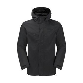 Jack Wolfskin 1115301-6000 Altenberg Siyah 3 in 1 Outdoor Erkek Mont