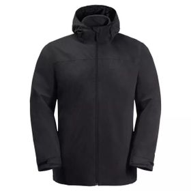 Jack Wolfskin 1115311-6000 Taubenberg 3 in 1 Siyah Erkek Outdoor Mont