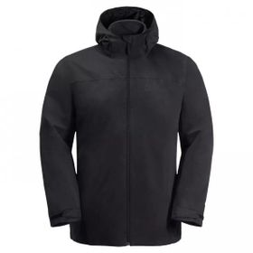 Jack Wolfskin 1115311-6000 Taubenberg 3 in 1 Siyah Erkek Outdoor Mont