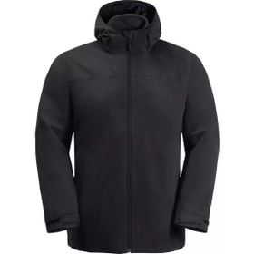 Jack Wolfskin 1115311-6000 Taubenberg 3 in 1 Siyah Erkek Outdoor Mont