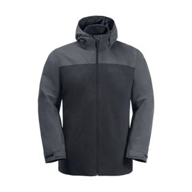 Jack Wolfskin 1115311-6350 Taubenberg 3 in 1 Gri Erkek Mont