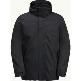 Jack Wolfskin 1116251-6000 Luntal 3in1 Jkt M Siyah Outdoor Erkek Mont