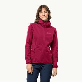 Jack Wolfskin 1307481-2160 Windhain Hoody Kadın Pembe Softshell Ceket