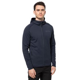 Jack Wolfskin 1710541-1010 Baıselberg Hooded Fz M Lacivert Erkek Sweatshirt